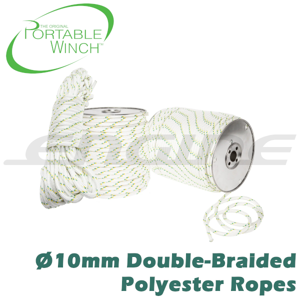 ポータブルウインチ PORTABLE WINCH用 ダブルブレード ポリエステルロープ 10mm